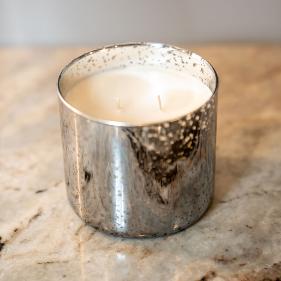 Choose the Scent Coconut Wax Candle in Mercury Glass