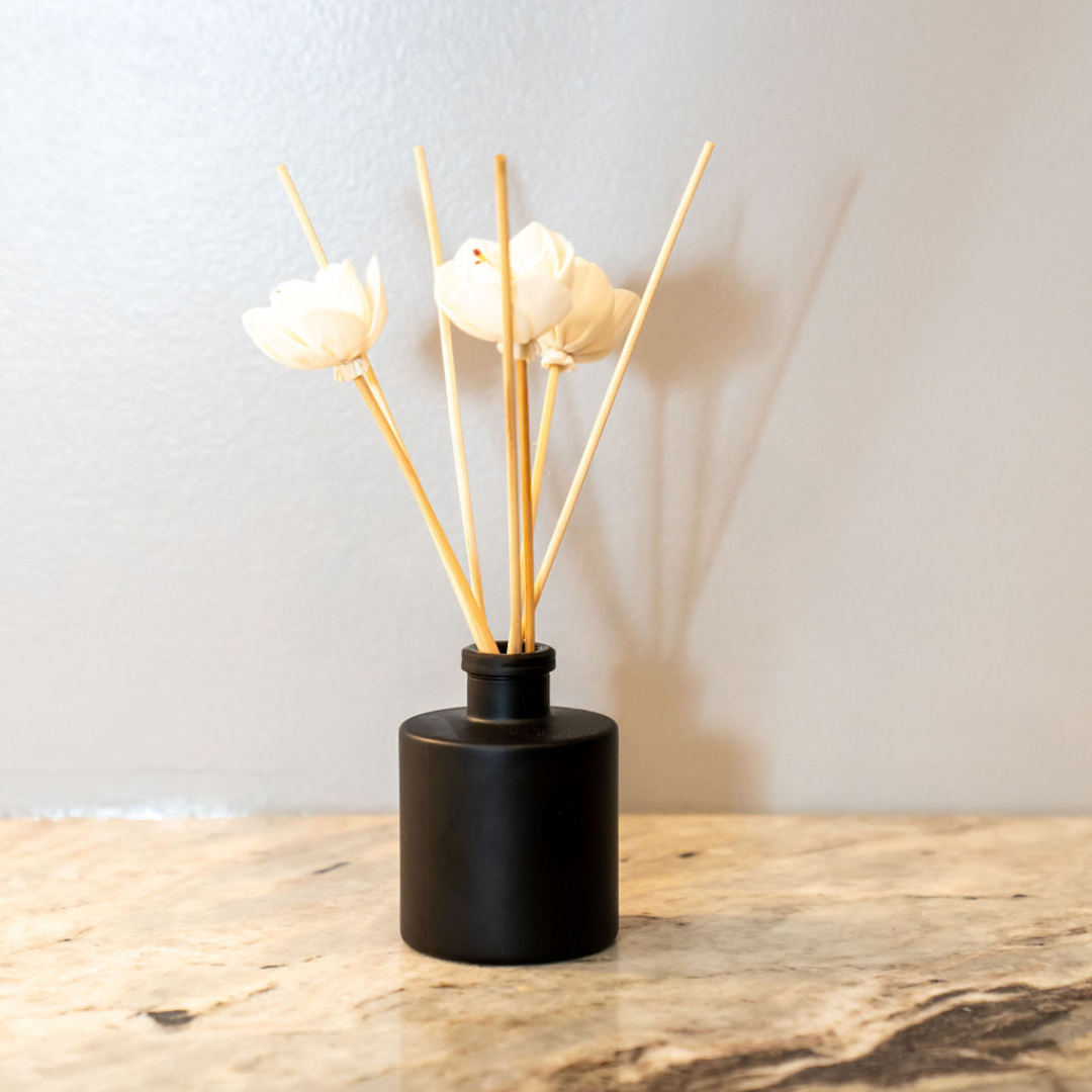 Color_Morphosis_Diffuser with standard wood reeds mixed with wood flower reeds