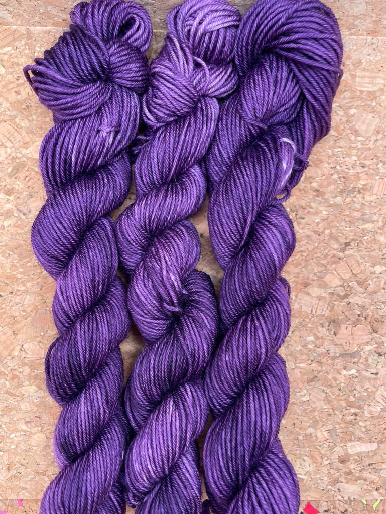 PURPLE PEOPLE EATER Hand Dyed Yarn