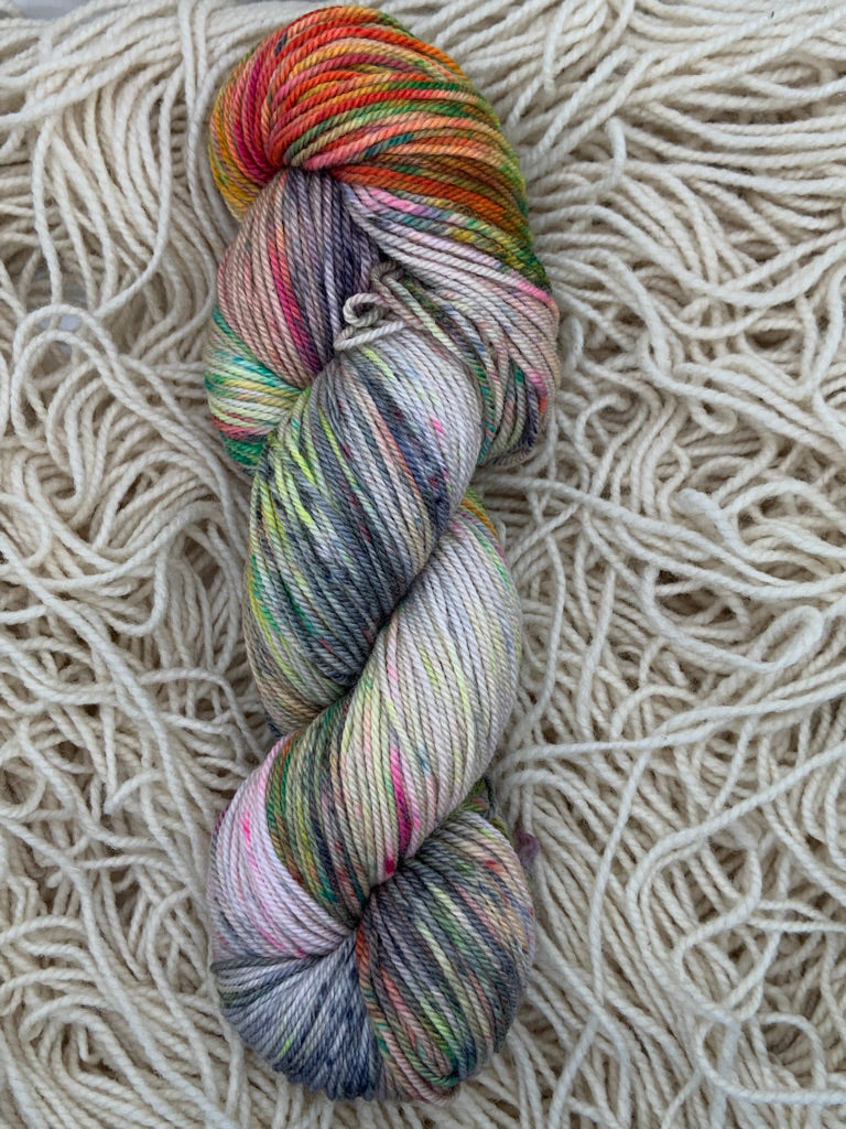 STORMING RAINBOW Hand Dyed Yarn