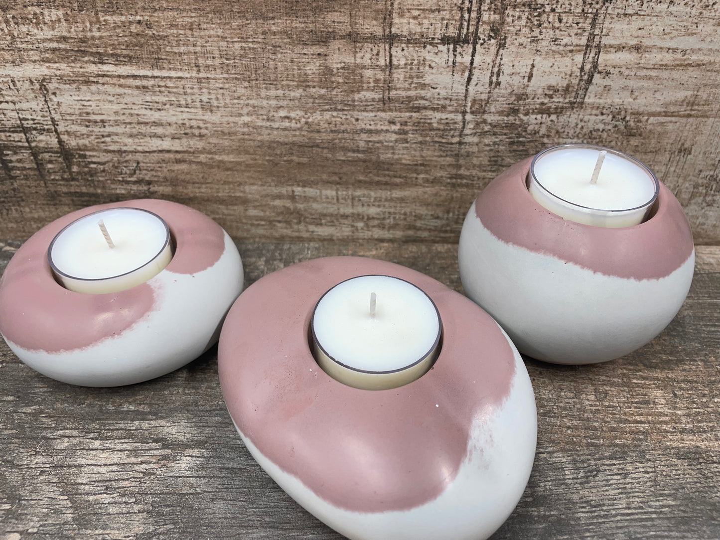 Handcrafted Stone Tea Light Candle Holder